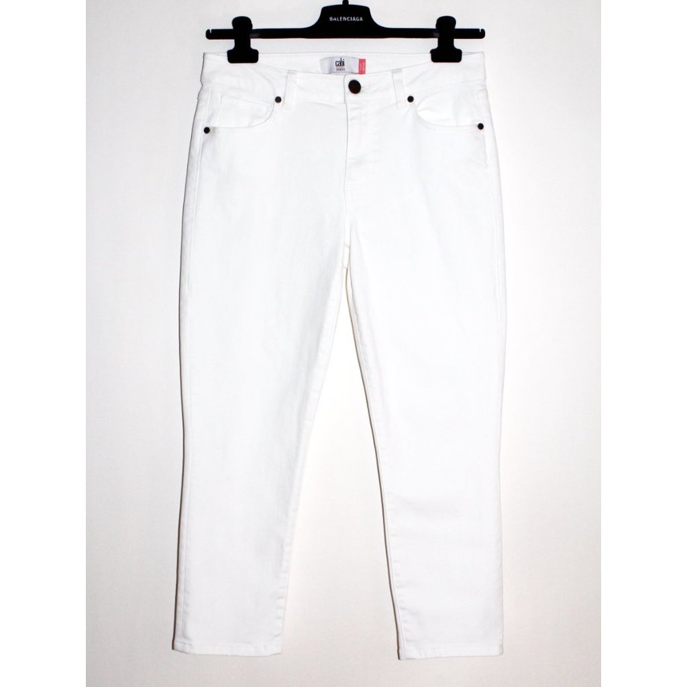 Cabi High Skinny White Jeans